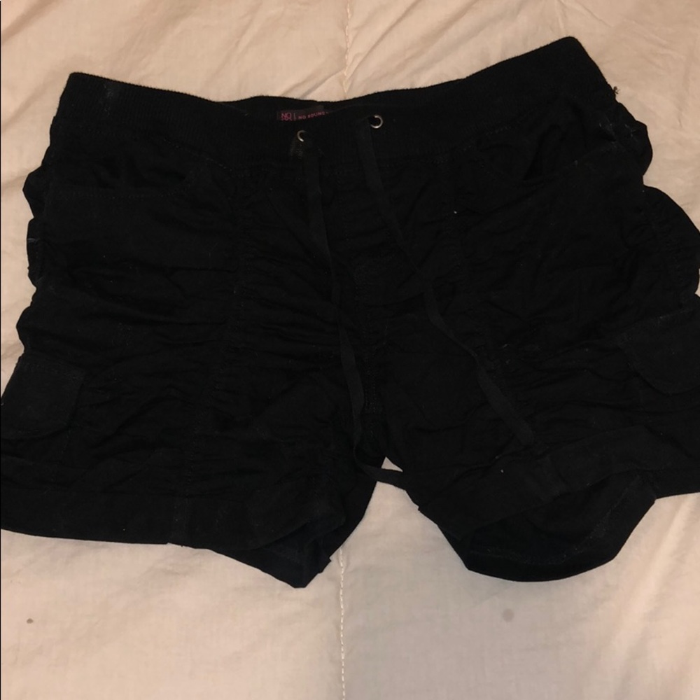Black cargo shorts